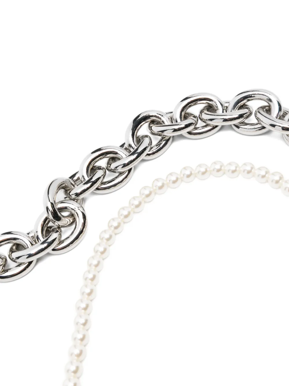 Simone Rocha pearl-embellished bag strap Zilver