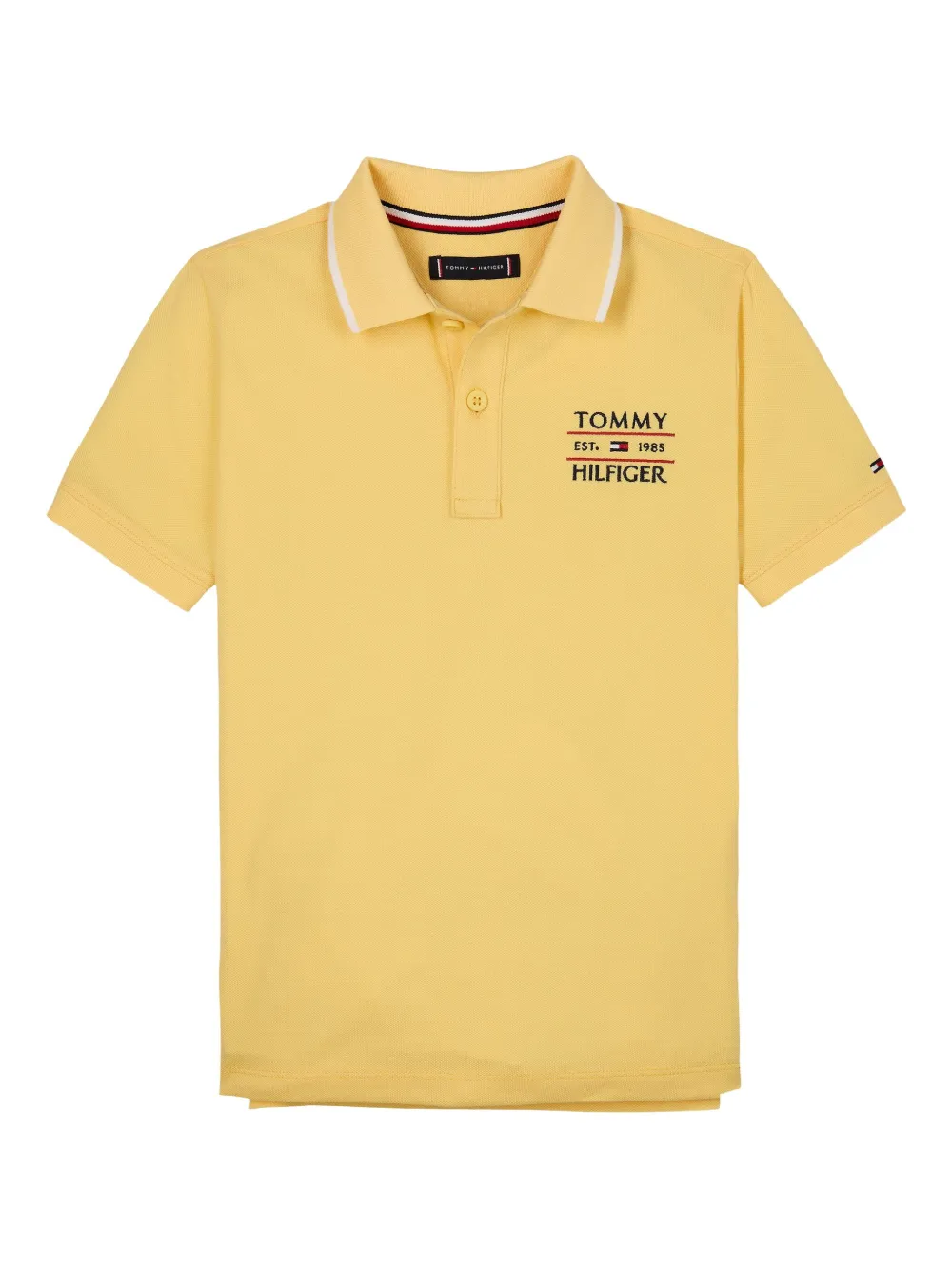 Tommy Hilfiger Junior logo-embroidered polo shirt | Yellow | Image 1