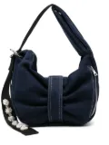 Simone Rocha bow pearl-embellished shoulder bag - Blue