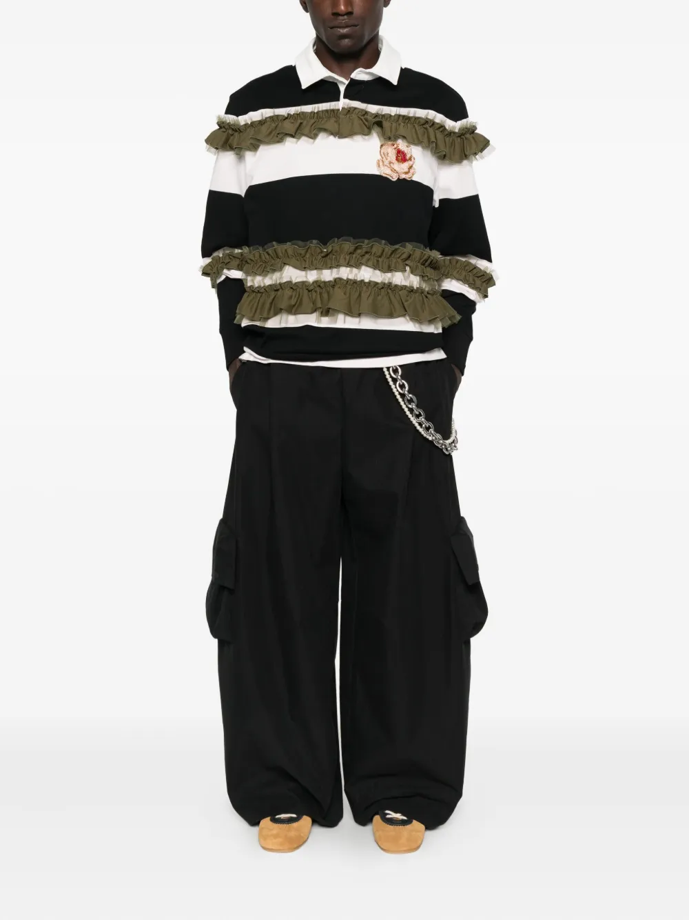 Simone Rocha Broek met trekkoordsluiting en zakken - Zwart