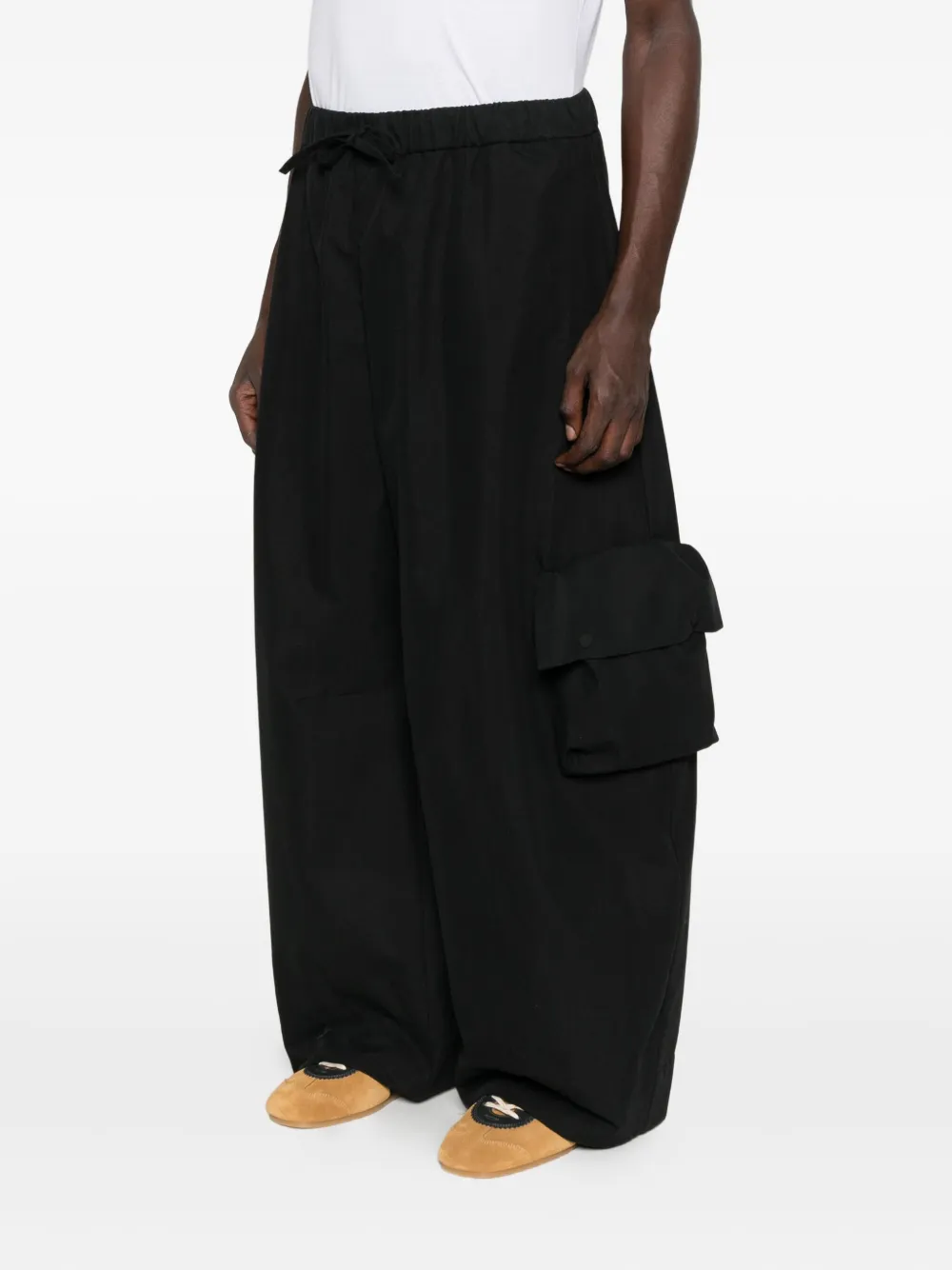 Simone Rocha Broek met trekkoordsluiting en zakken Zwart