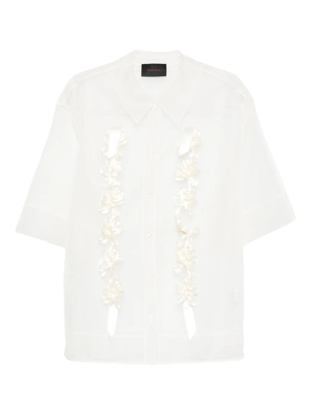 Simone Rocha floral-ribbon shirt | Neutrals | Image 1