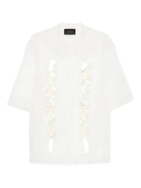 Simone Rocha floral-ribbon shirt