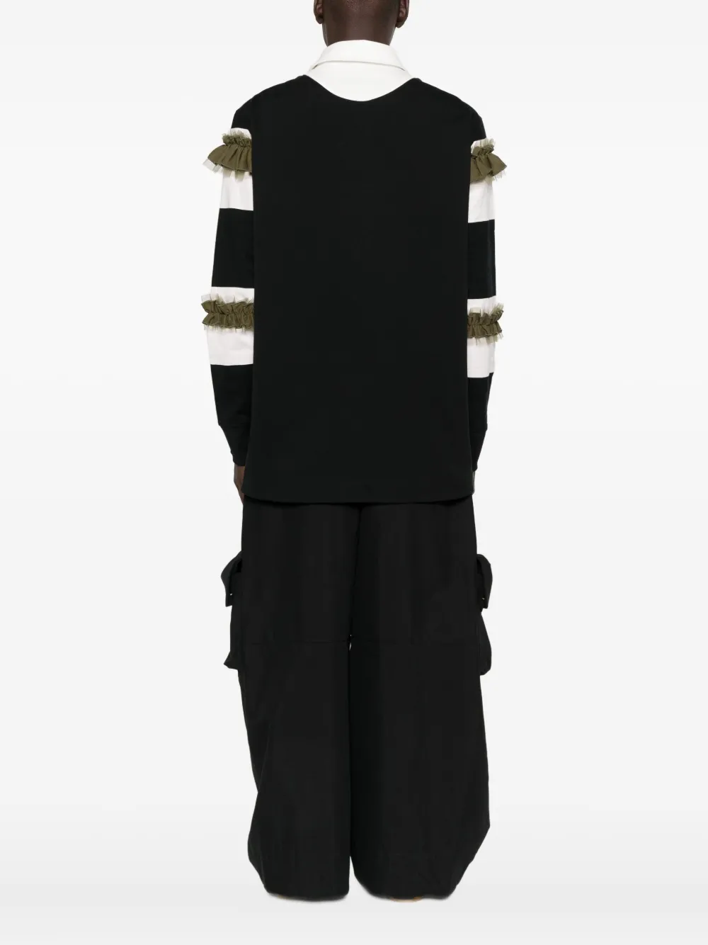 Simone Rocha Ruffle-detail Polo Shirt In Multi