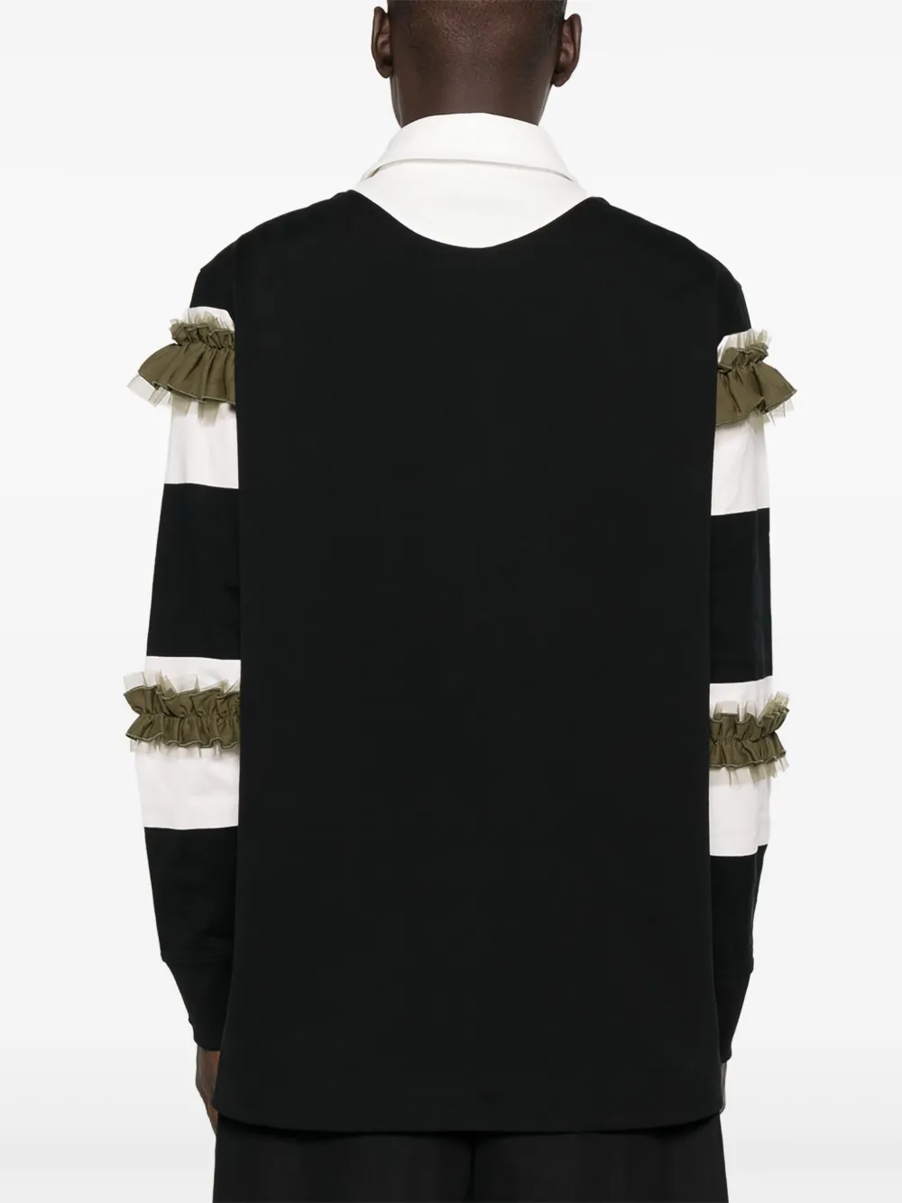 Simone Rocha Poloshirt met ruches Zwart