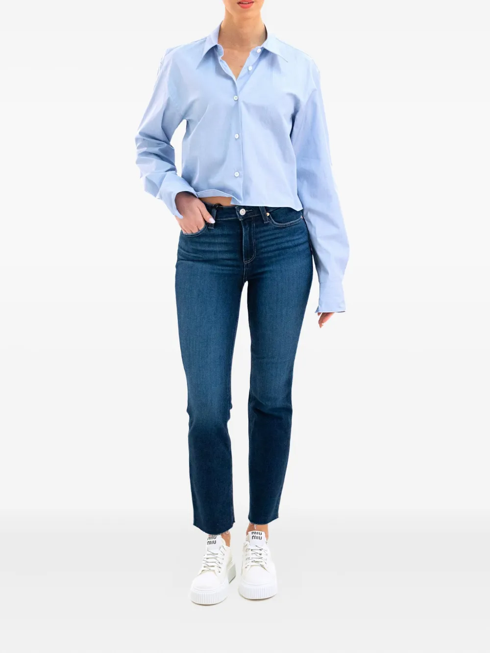 PAIGE Jeans met toelopende pijpen - Blauw