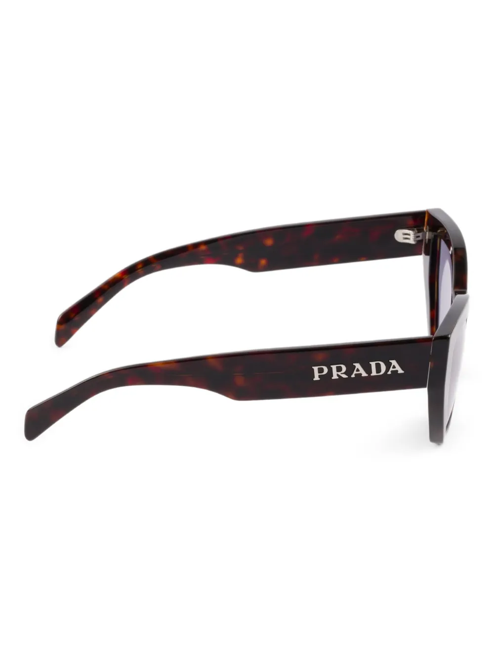 Prada Eyewear Zonnebril met logoprint Bruin