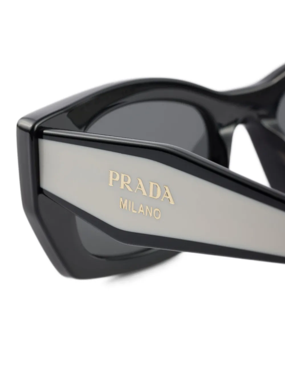 Prada Eyewear Zonnebril met logoprint Zwart