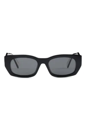 Prada Eyewear ラウンドフレーム サングラス | ブラック | FARFETCH JP