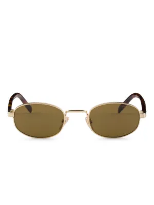 Prada Eyewear 0PR A51S hexagonal-frame Sunglasses | Gold | FARFETCH