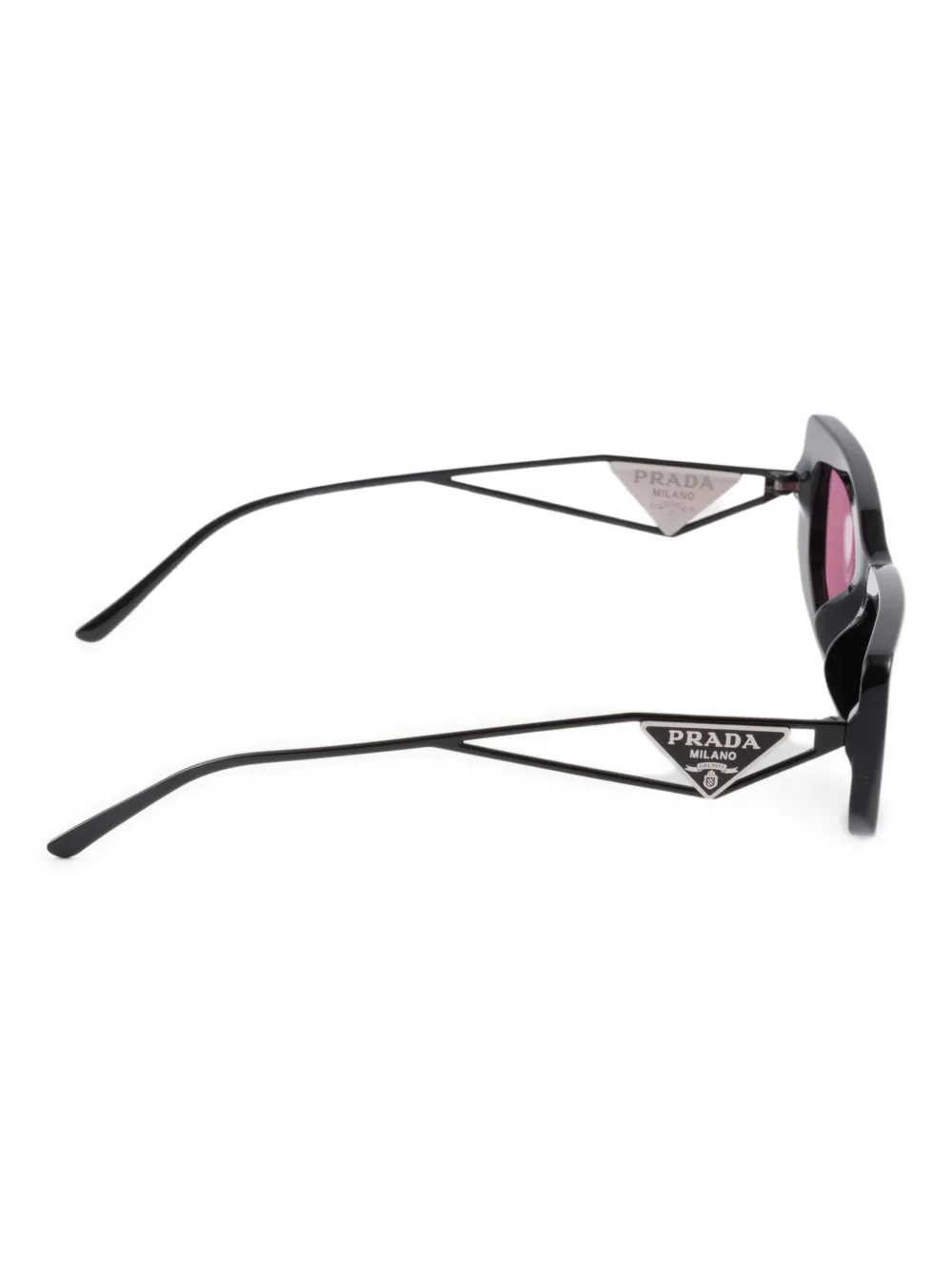 Prada Eyewear Zonnebril met logo Zwart