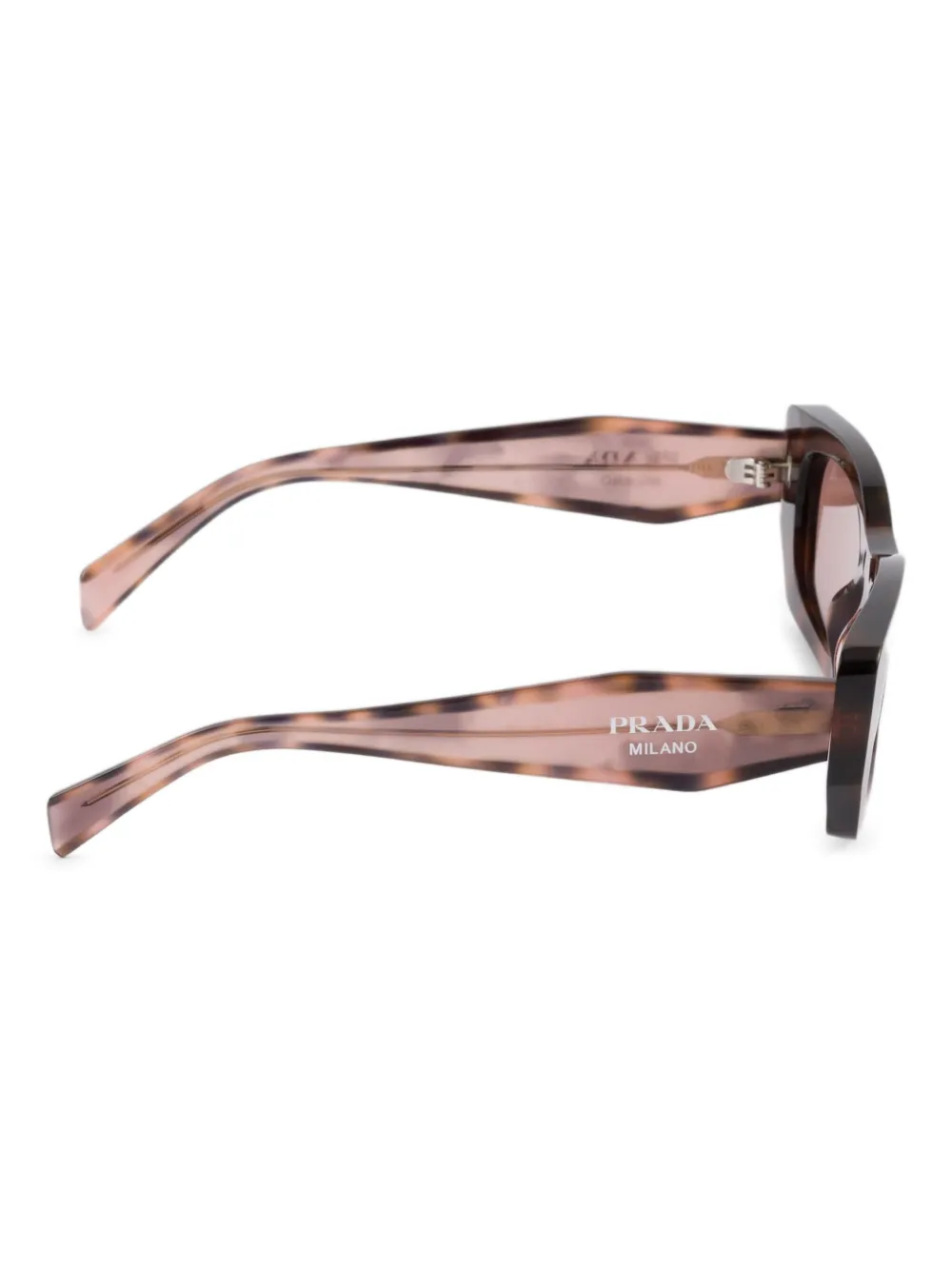 Prada Eyewear Zonnebril met rechthoekig montuur Bruin