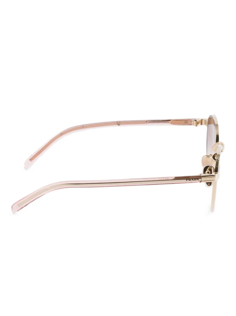 Prada Eyewear Zonnebril met gegraveerd logo Goud