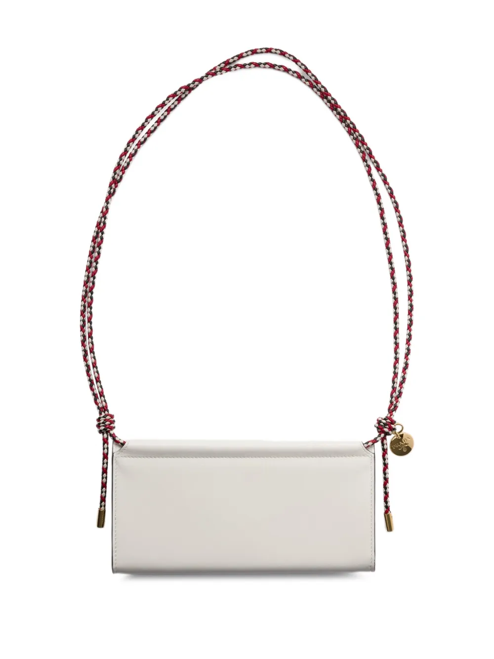 Prada Clutch met gevlochten band - Wit