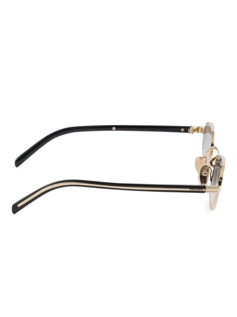 Prada Eyewear Zonnebril met ovalen montuur Goud