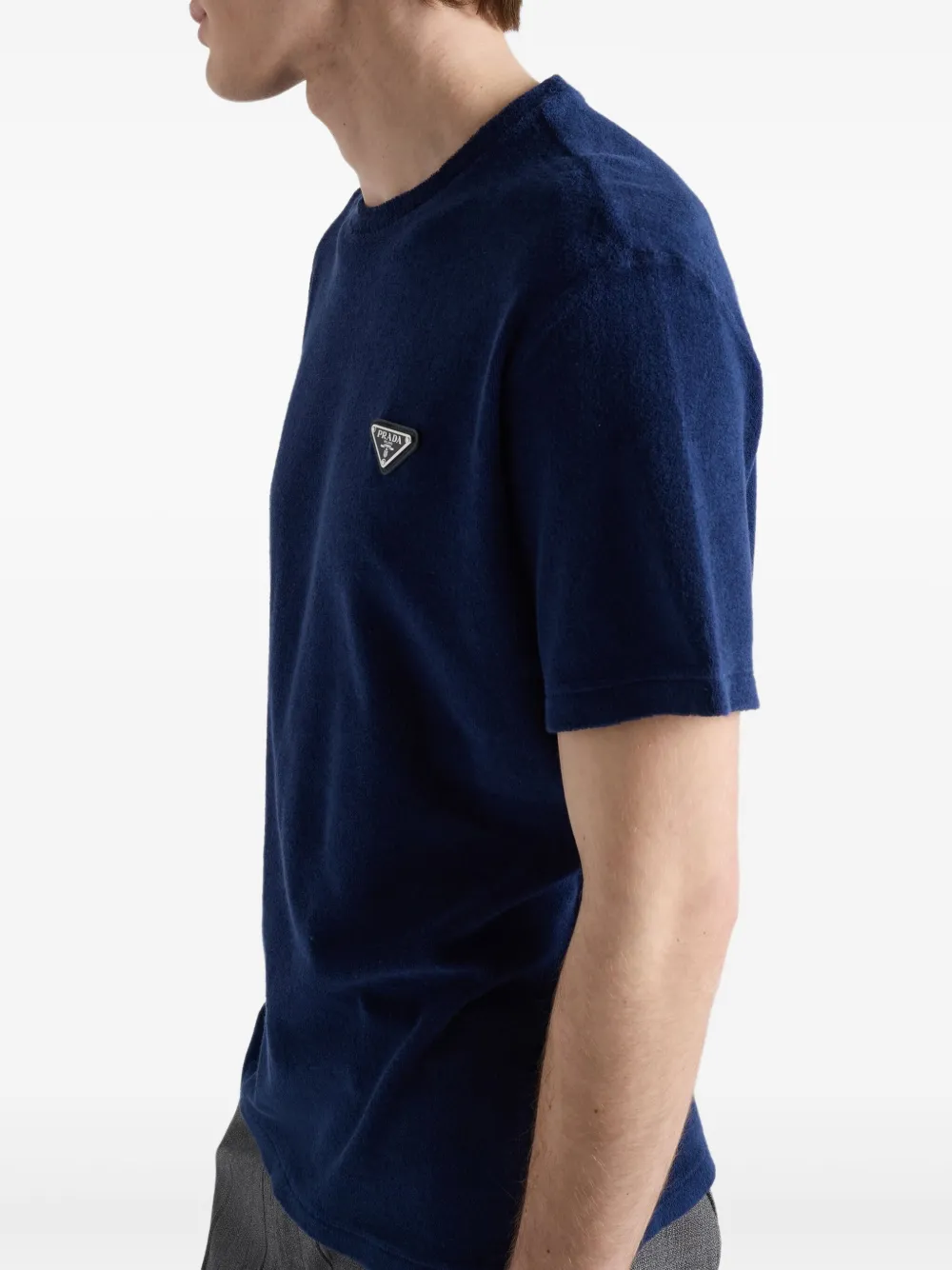 Prada Terry T-shirt Blauw