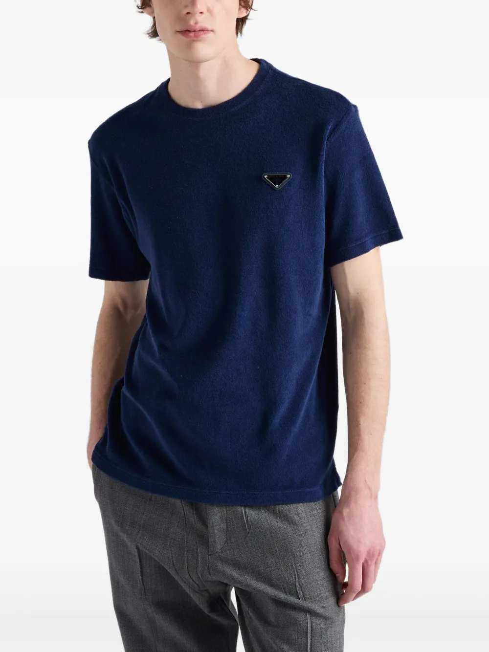 Prada Terry T-shirt Blauw