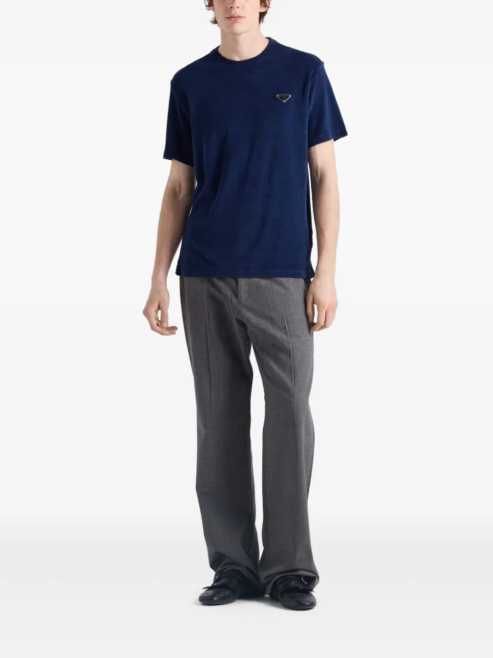 Prada Terry T-shirt Blauw