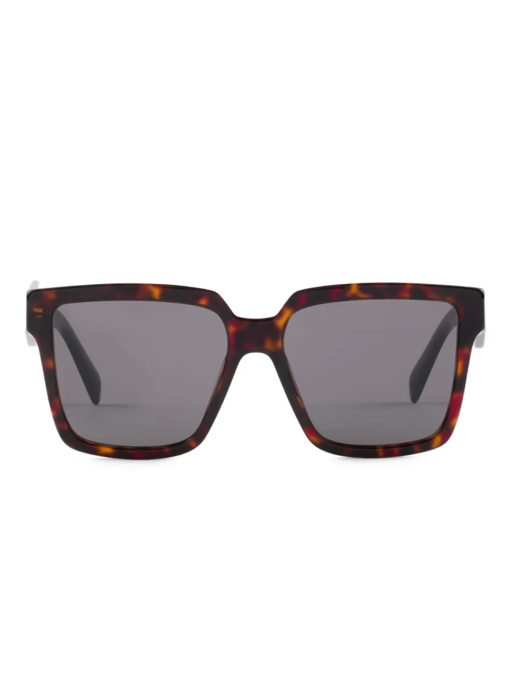 Prada Eyewear Zonnebril met logoprint Bruin