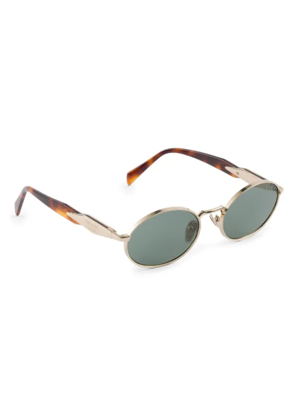 PRADA/プラダ/オーバルフレームゴールドトーンサングラス Prada Eyewear オーバルフレーム サングラス | ゴールドトーン