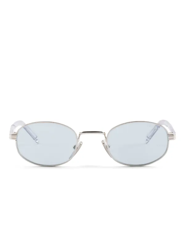 PRADA ラウンドサングラス グレー Prada Eyewear ラウンドフレーム サングラス | グレー | FARFETCH JP