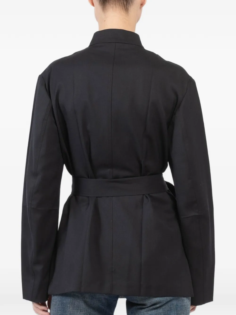 Setchu Origami Belted Jacket In Black