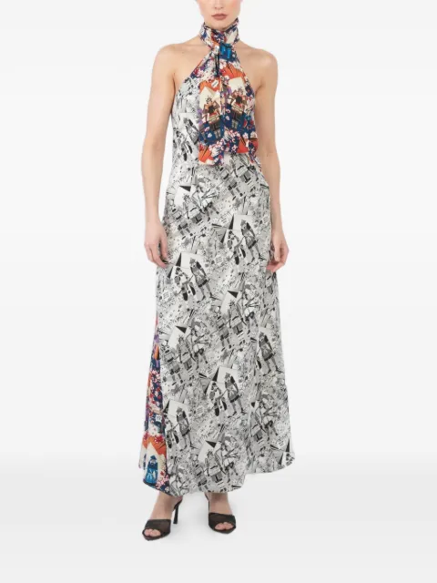 Setchu halterneck print dress