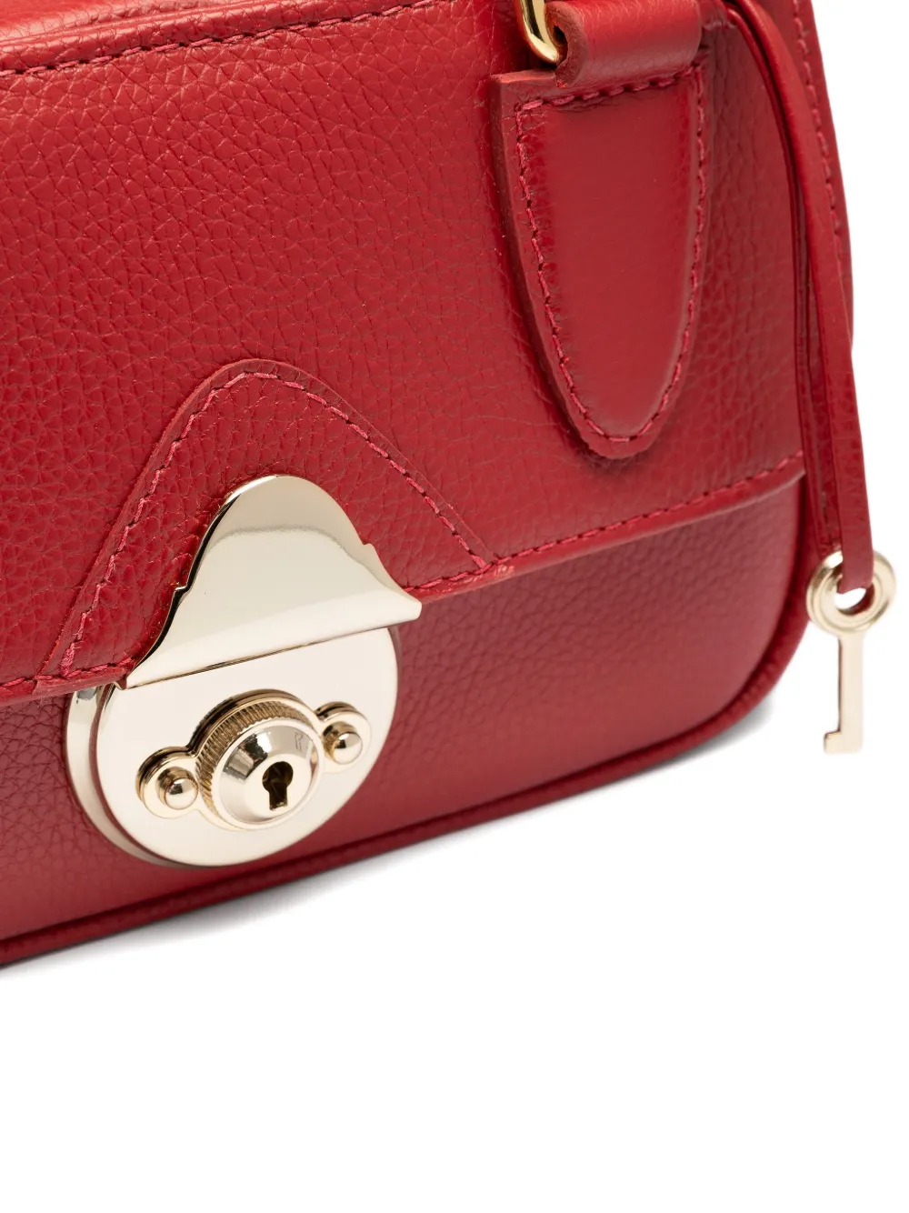 Sarah Chofakian Kleine leren handtas met structuur Rood