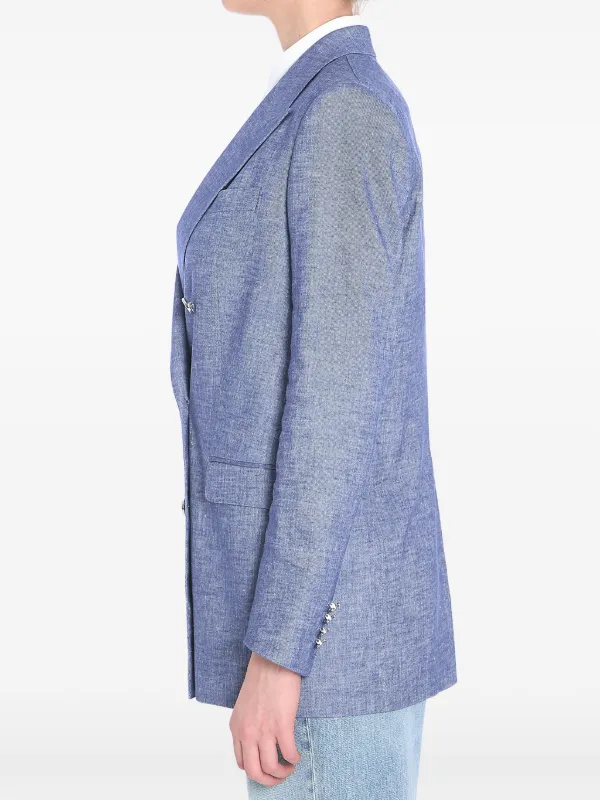 ジャケット Tagliatore Light blue double-breasted jacket Water green blazer TAGLIATORE - Rione Fontana