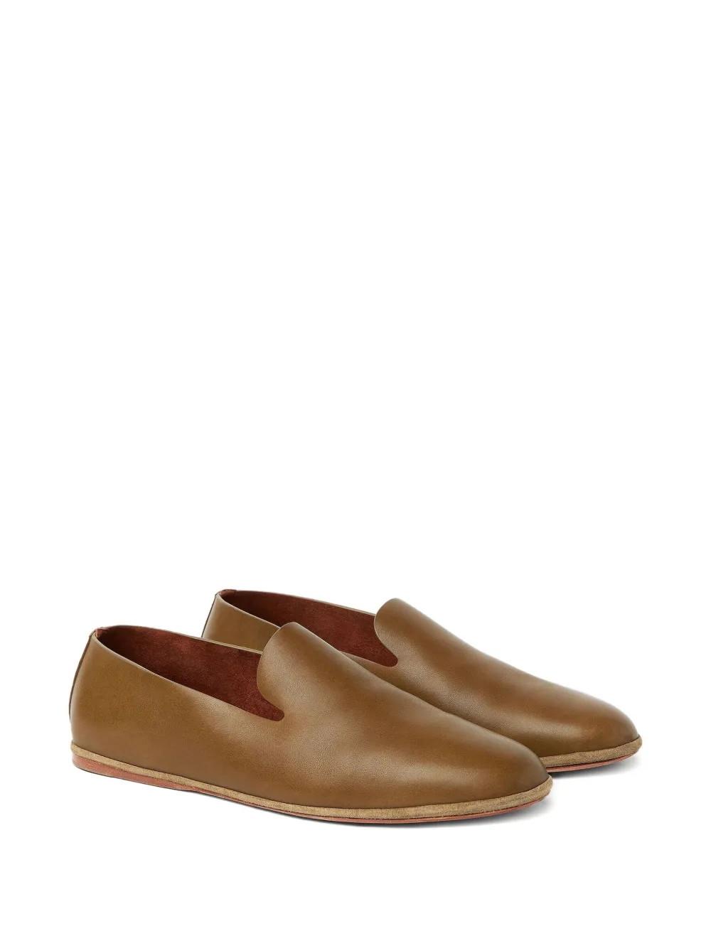 Loro Piana Anton Minimal Walk Loafers Bruin
