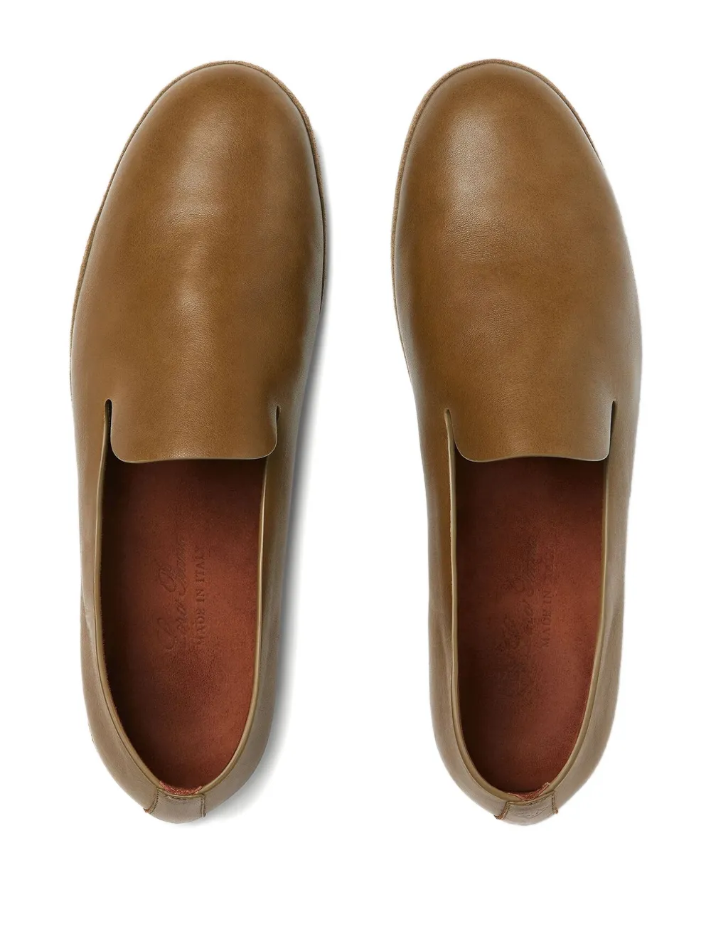 Loro Piana Anton Minimal Walk Loafers Bruin