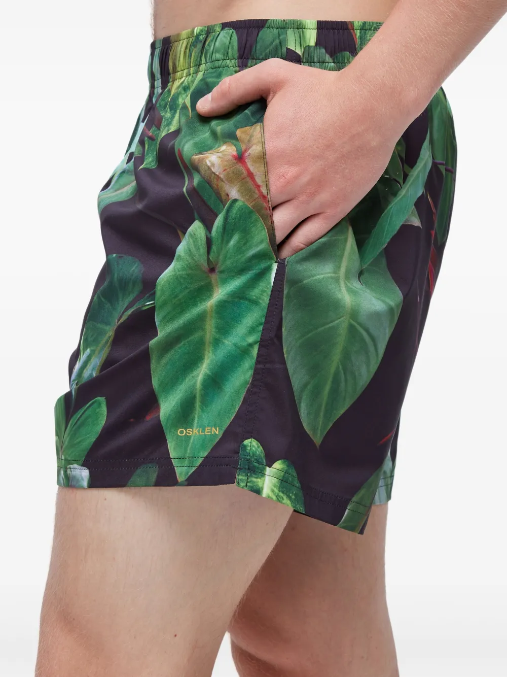 Osklen Zwembroek met elastische taille Zwart