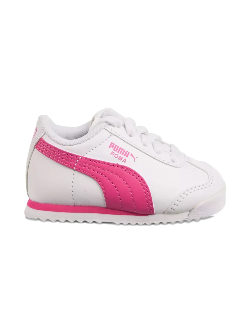 Puma Kids Roma leather trainers White