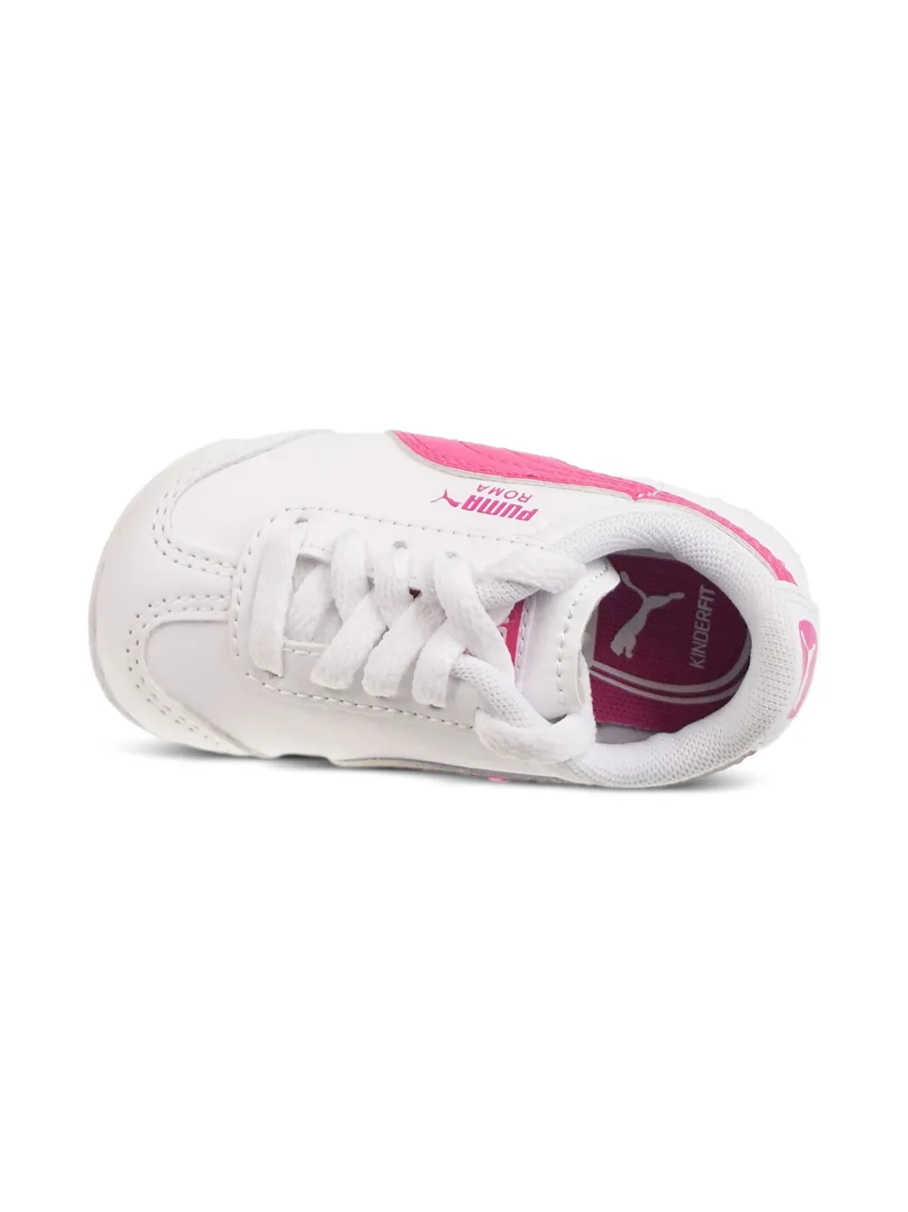Puma Kids Roma leather trainers White