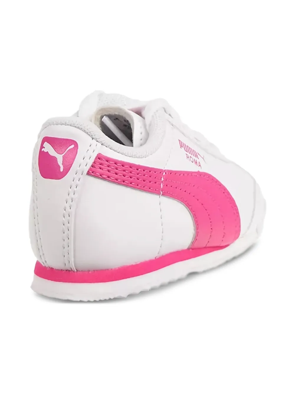 Puma Kids Roma leather trainers White