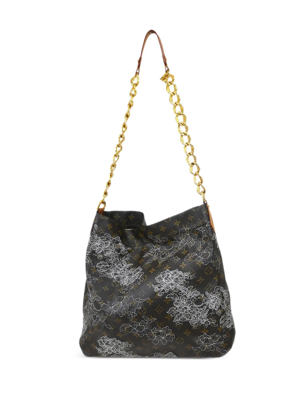 Pre-owned Louis Vuitton 2007 Dentelle Fersen Gm Shoulder Bag In Brown