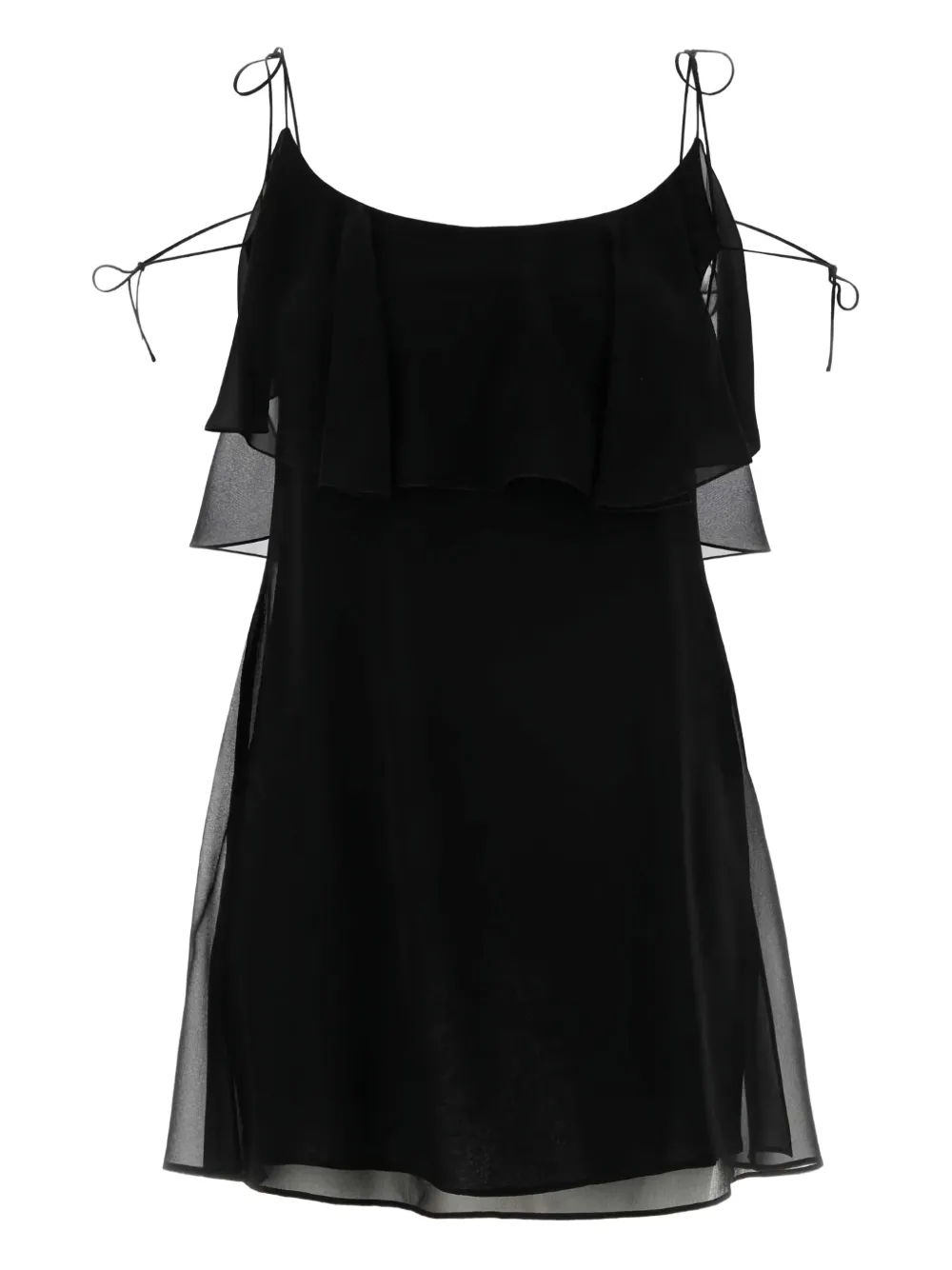 Saint Laurent ruffle-detail dress - Black