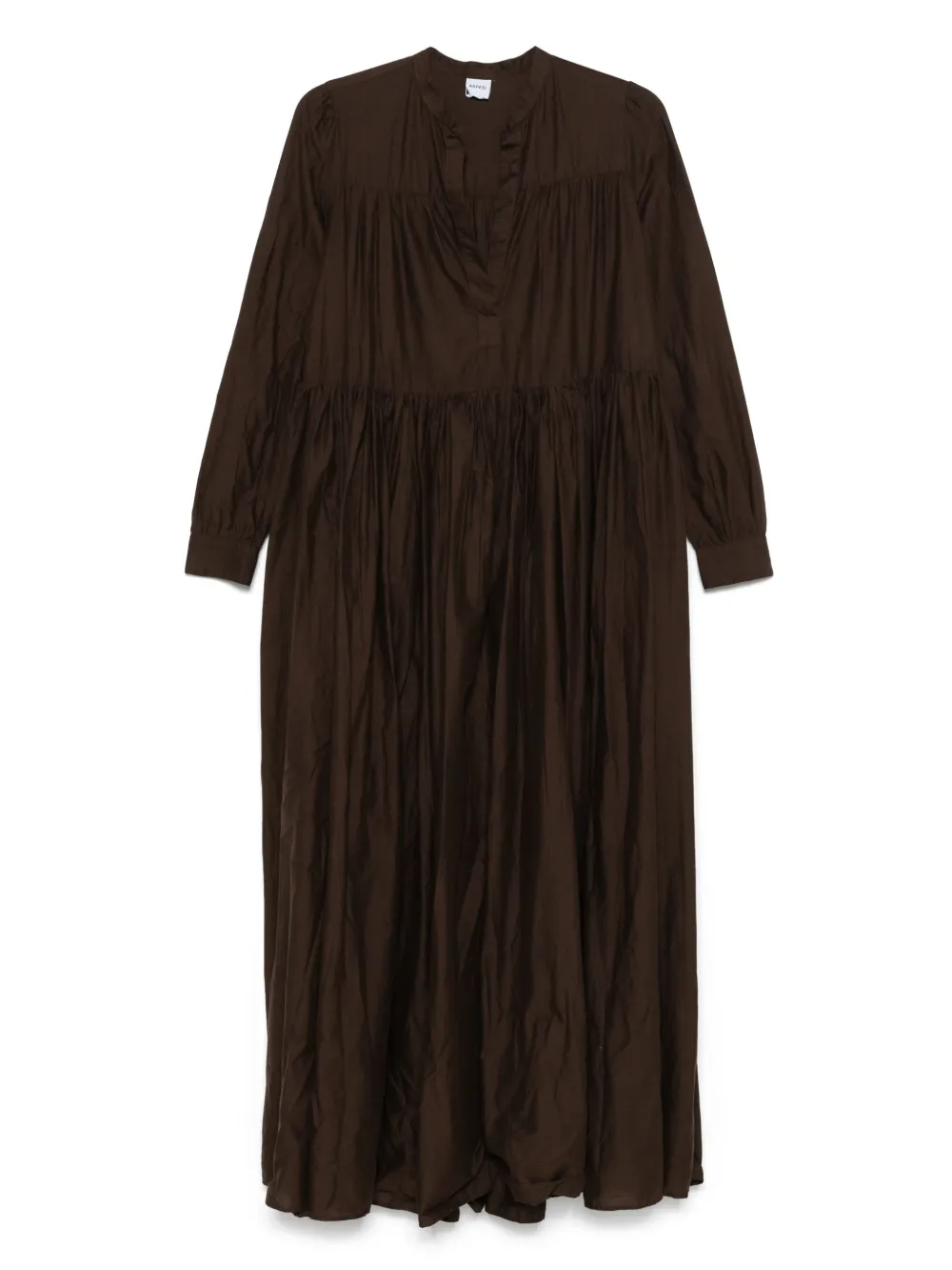 ASPESI cotton muslin maxi dress | Brown | Image 1