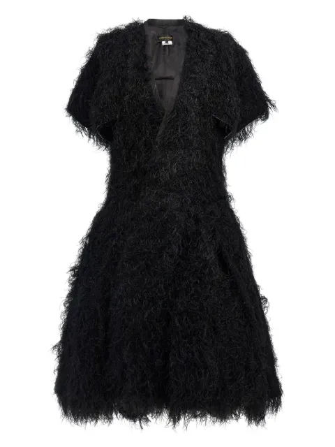 Comme Des Garçons فستان ميدي فرو صناعي