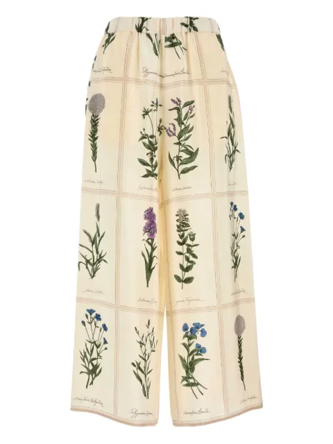 Weekend Max Mara pantalones anchos Lory con estampado floral