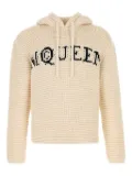 Alexander McQueen logo-intarsia hoodie - Neutrals