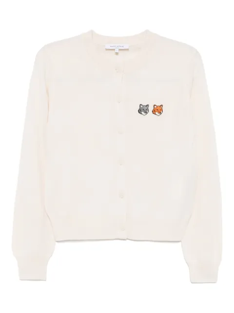 Maison Kitsuné double bold fox head patch cardigan
