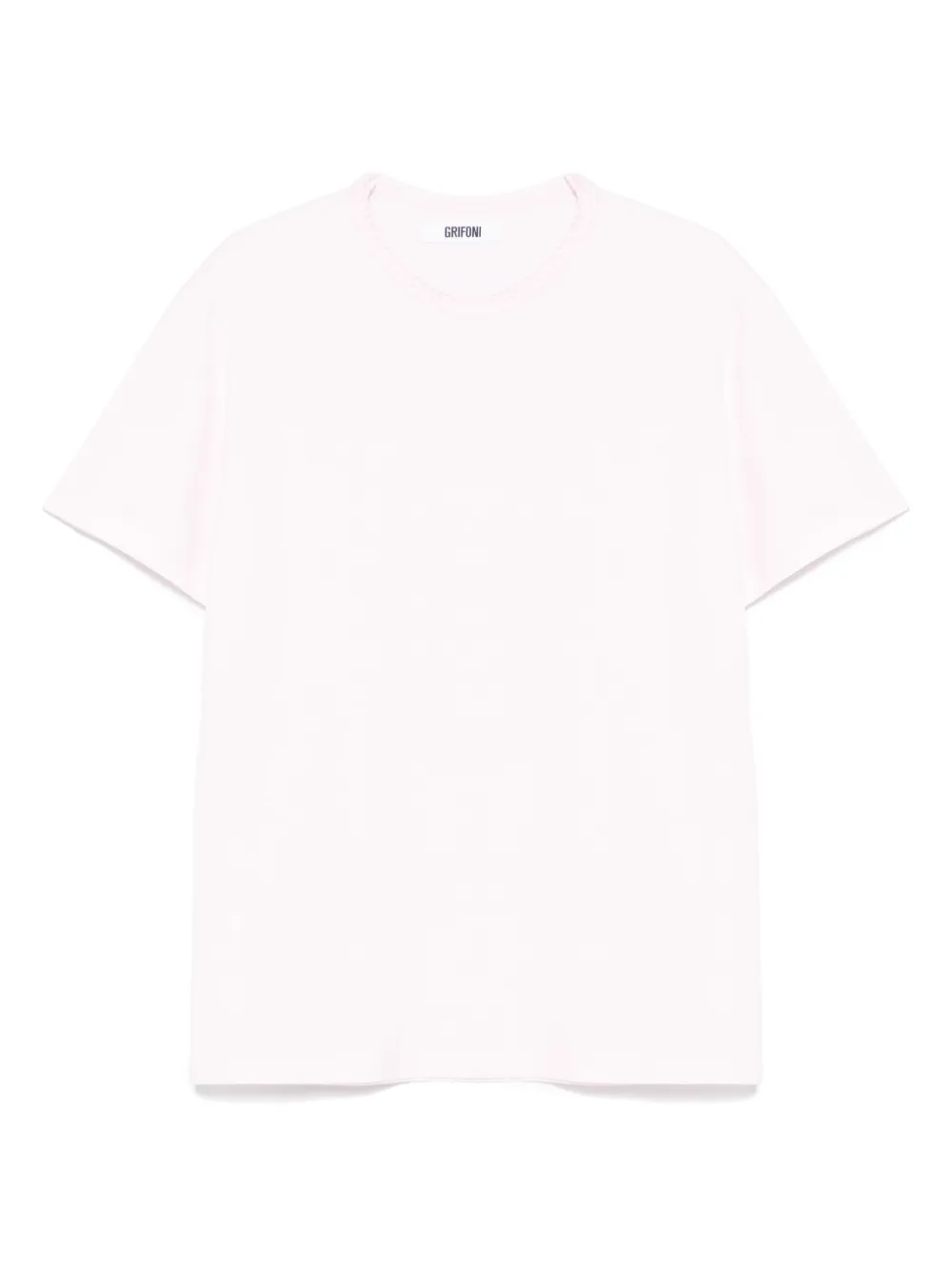 Grifoni whipstitch-detail T-shirt | Pink | Image 1