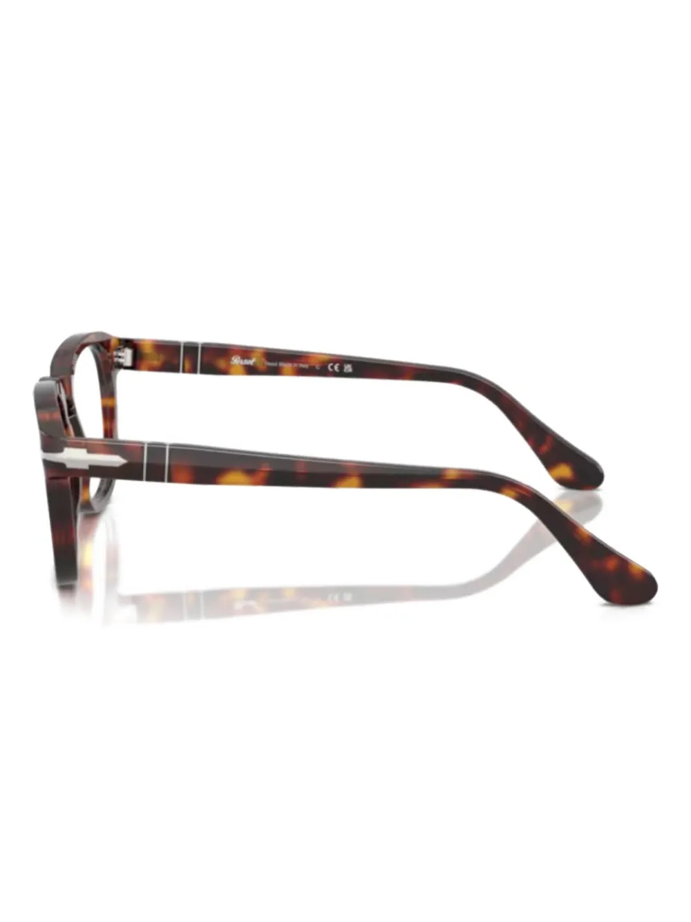 Persol Bril met vierkant montuur Bruin