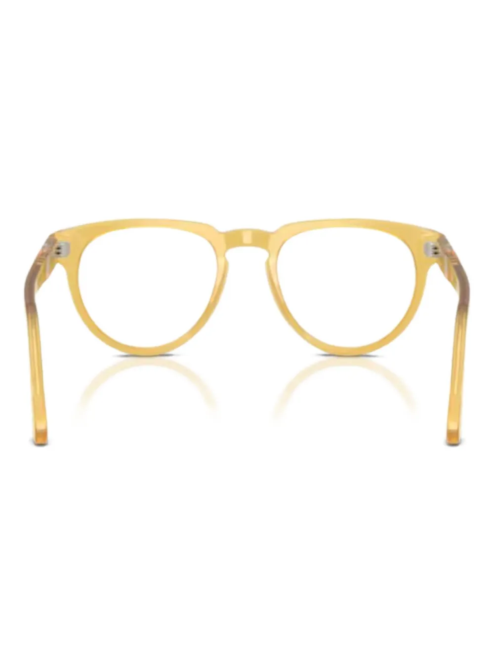Persol Bril met rond montuur Geel