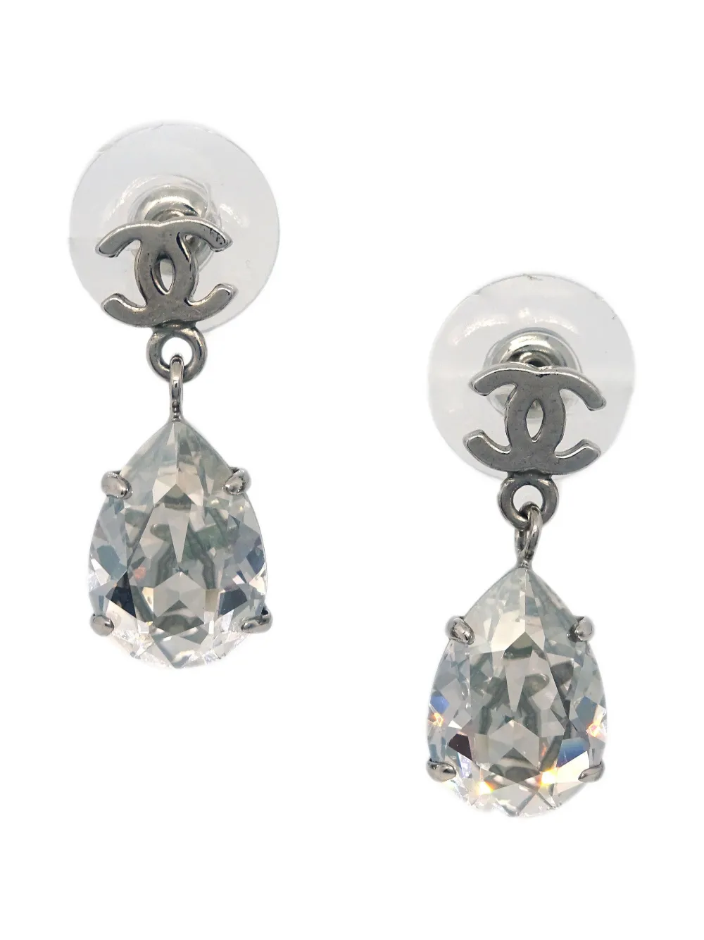 CHANEL Pre-Owned 2012 CC teardrop earrings | Silver | Image 1