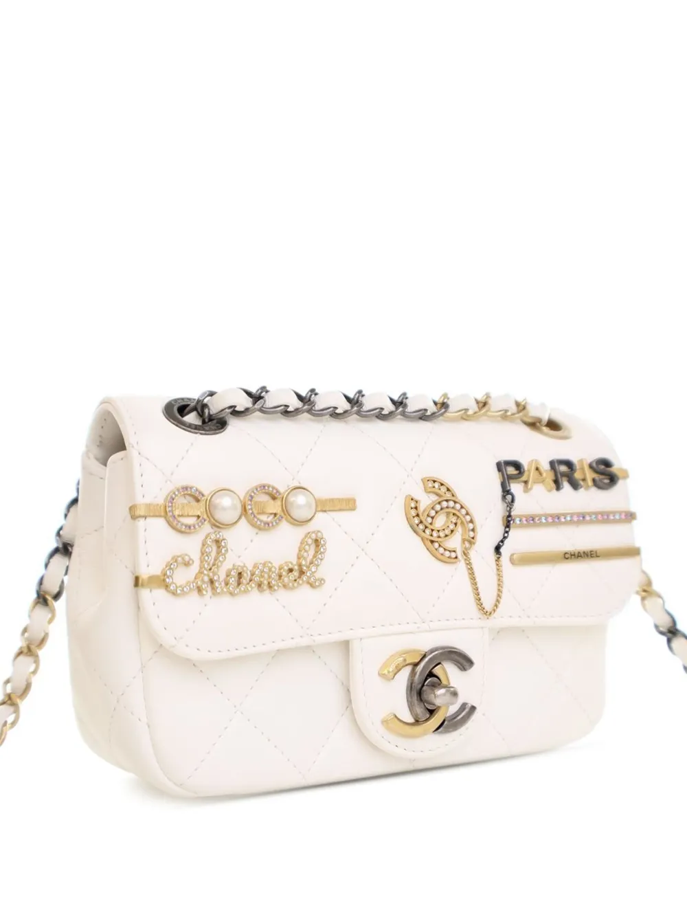 CHANEL Pre-Owned 2021-2024 mini Coco Clips Flap Umhängetasche aus gestepptem Lammleder | Pre-owned & Archive | Image 2