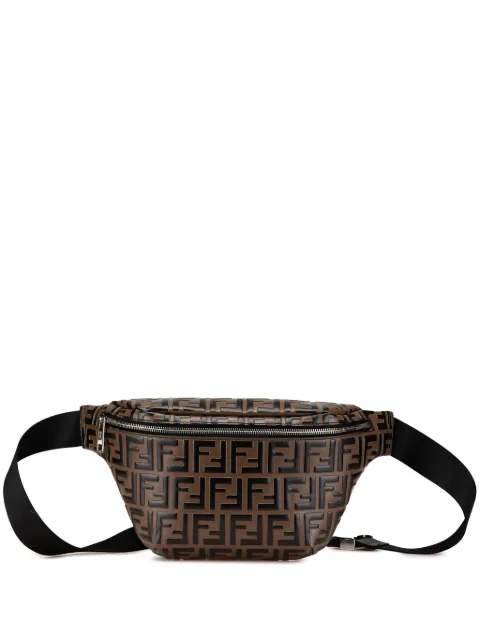 Fendi Pre-Owned 2010-2024 Zucca Embossed Leather belt bag