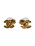 CHANEL Pre-Owned 2003 CC stud earrings - Gold