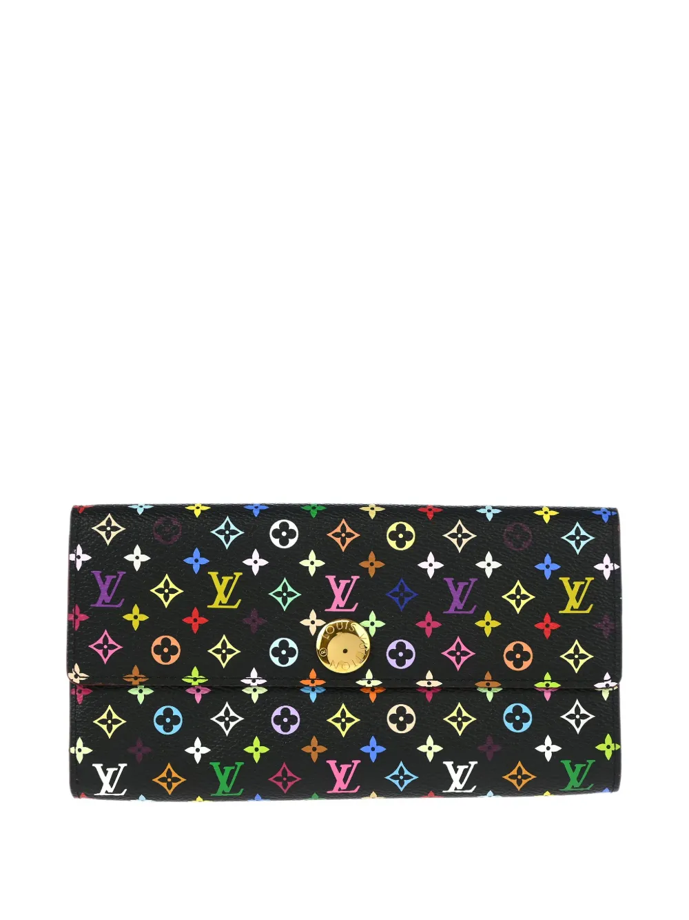 Louis Vuitton Pre-Owned 2010 ダミエ エベヌ ポルトフォイユ サラ 財布 - ブラック Louis Vuitton Pre-Owned 2010 ダミエ エベヌ ポルトフォイユ サラ 財布 - ブラック